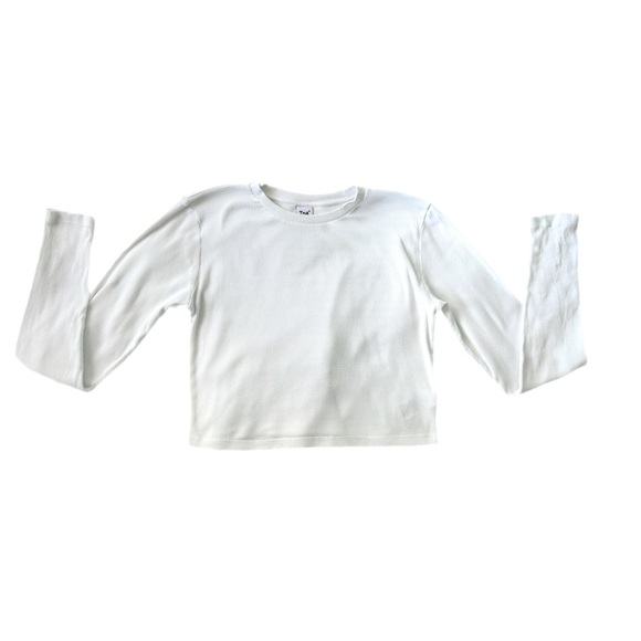 TNA- Aritzia White HomeStretch™ Crew Waist Longsleeve size Large - Picture 2 of 10